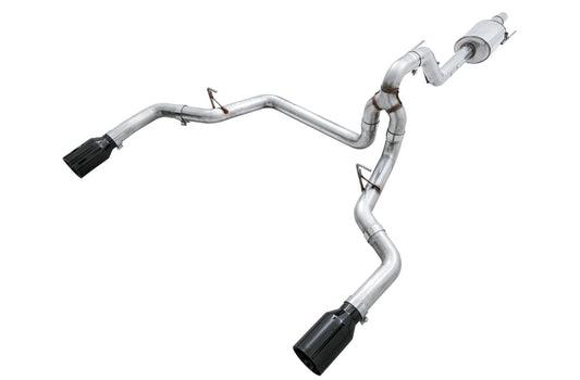 AWE Tuning 0FG Dual Exit Exhaust for '15-'20 F-150 - 5" Diamond Black Tips (3015-33120)