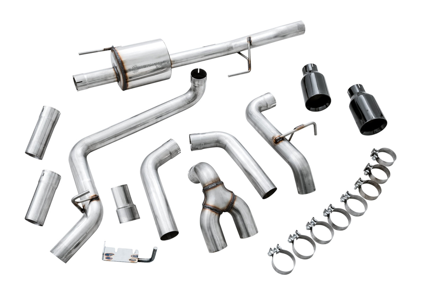 AWE Tuning 0FG Dual Exit Exhaust for '15-'20 F-150 - 5" Diamond Black Tips (3015-33120)