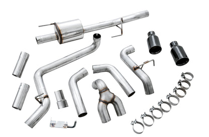 AWE Tuning 0FG Dual Exit Exhaust for '15-'20 F-150 - 5" Diamond Black Tips (3015-33120)