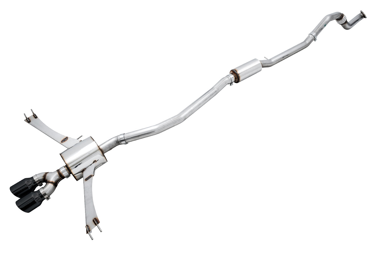 AWE Tuning Touring Edition Exhaust for 10th Gen Civic Si Coupe / Sedan (includes Front Pipe) - Dual Diamond Black Tips (3015-33122)