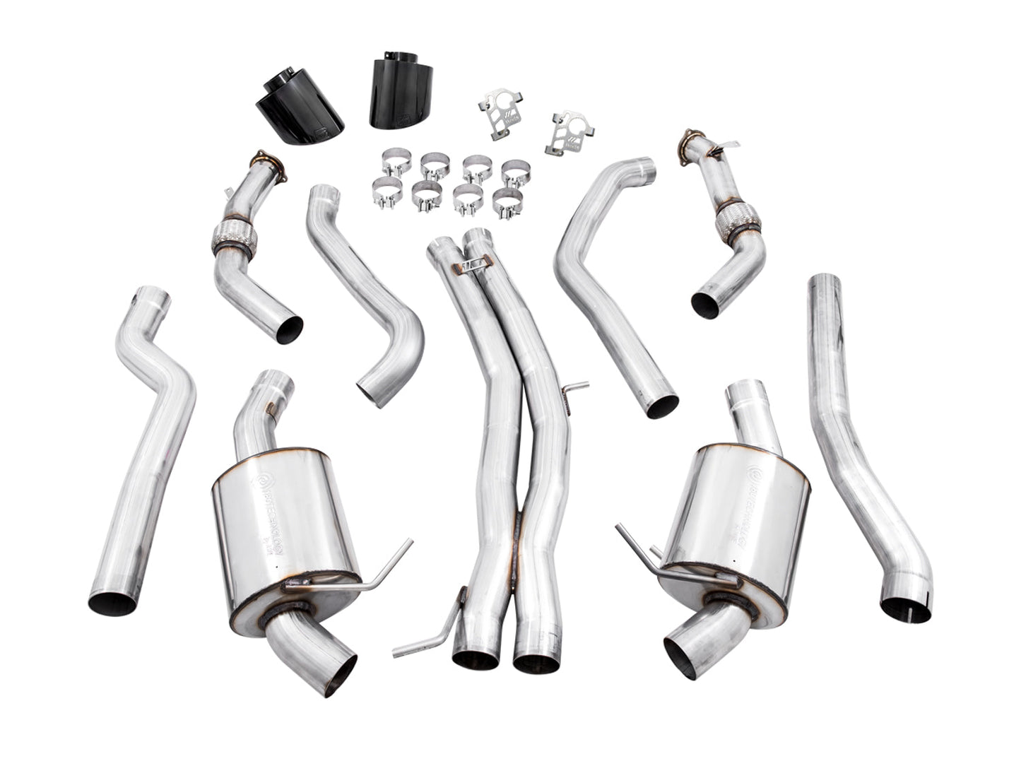 AWE Tuning Touring Edition Exhaust for Audi B9.5 RS 5 Coupe - Non-Resonated - Diamond Black RS-style Tips (3015-33123)