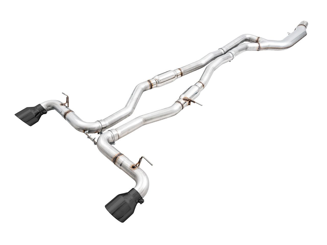 AWE Tuning Resonated Track Edition Exhaust for A90 Supra - 5" Diamond Black Tips (3015-33130)