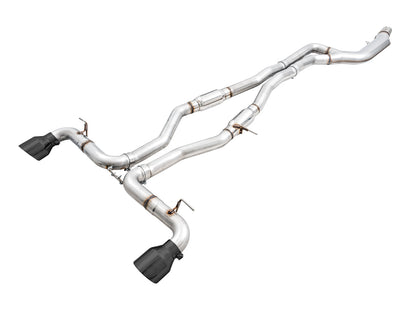 AWE Tuning Resonated Track Edition Exhaust for A90 Supra - 5" Diamond Black Tips (3015-33130)