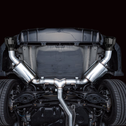 AWE Tuning Touring Edition Catback Exhaust - Dual Diamond Black Tip for 22+ Honda Civic Si/Acura Integra (3015-33331)