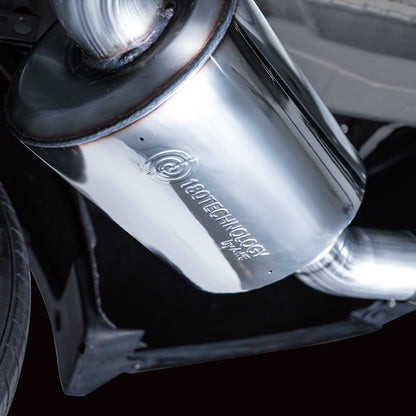 AWE Tuning Touring Edition Catback Exhaust - Dual Diamond Black Tip for 22+ Honda Civic Si/Acura Integra (3015-33331)