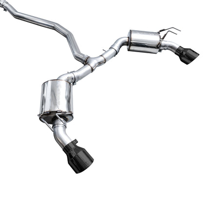 AWE Tuning Touring Edition Catback Exhaust - Dual Diamond Black Tip for 22+ Honda Civic Si/Acura Integra (3015-33331)