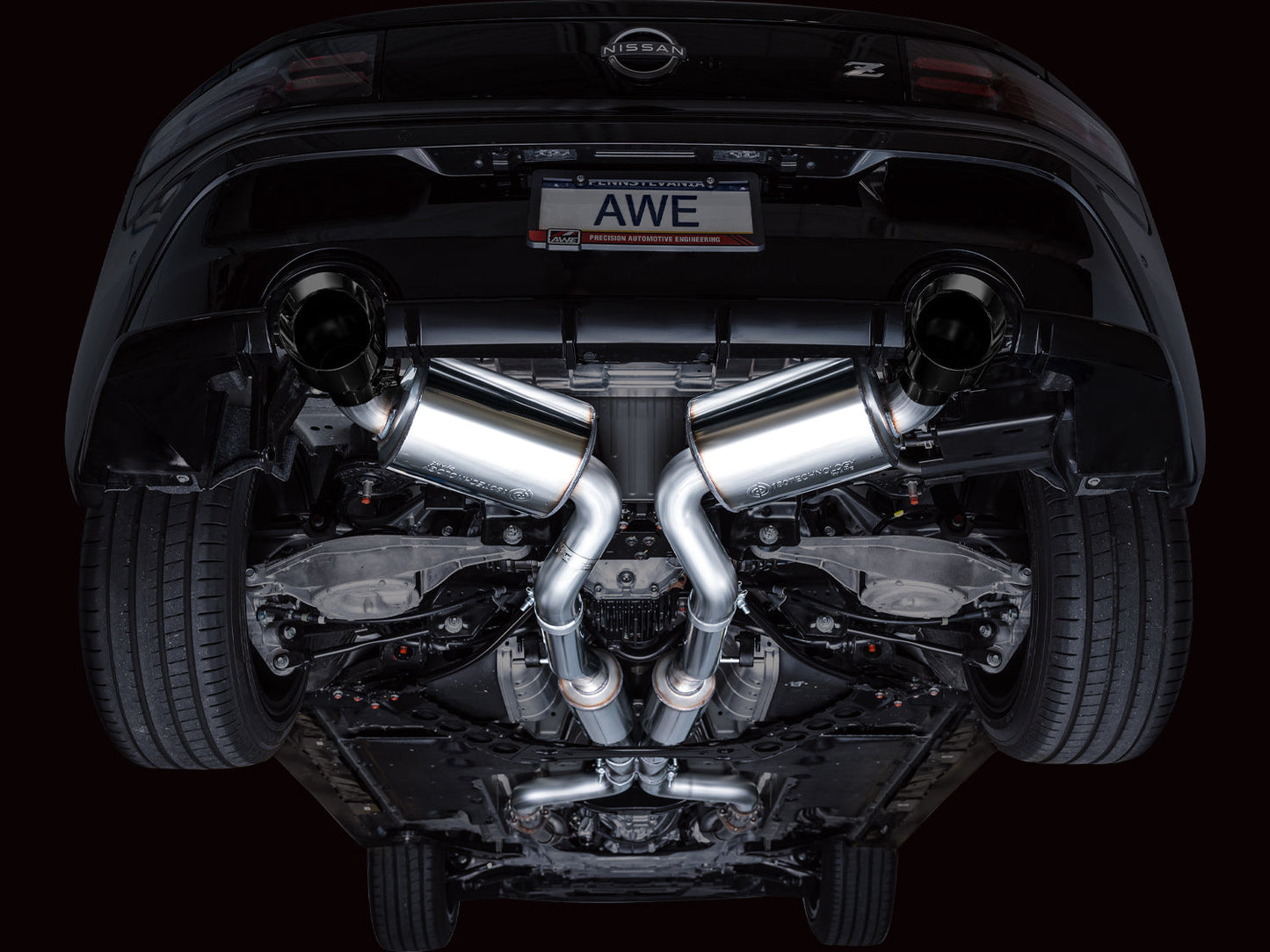 AWE Tuning Touring Edition Catback Exhaust System w/ Diamond Black Tips for 2023 Nissan Z RZ34 RWD (3015-33400)
