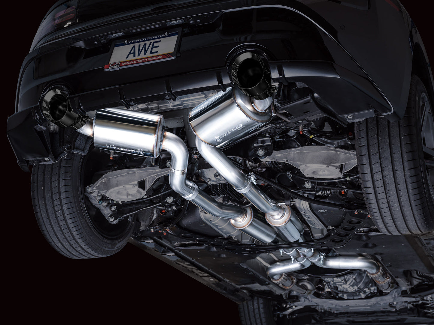 AWE Tuning Touring Edition Catback Exhaust System w/ Diamond Black Tips for 2023 Nissan Z RZ34 RWD (3015-33400)
