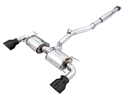 AWE Tuning Touring Edition Exhaust for Subaru BRZ / Toyota GR86 / Toyota 86 / Scion FR-S - Diamond Black Tips (3015-33486)