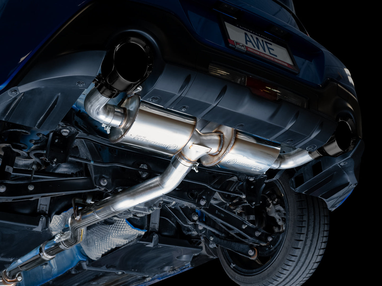 AWE Tuning Touring Edition Exhaust for Subaru BRZ / Toyota GR86 / Toyota 86 / Scion FR-S - Diamond Black Tips (3015-33486)