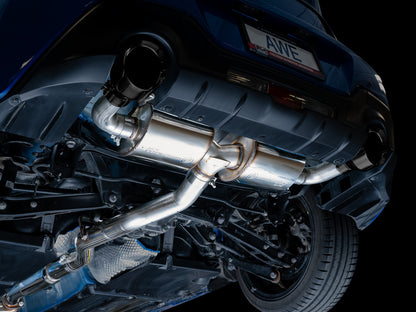 AWE Tuning Touring Edition Exhaust for Subaru BRZ / Toyota GR86 / Toyota 86 / Scion FR-S - Diamond Black Tips (3015-33486)