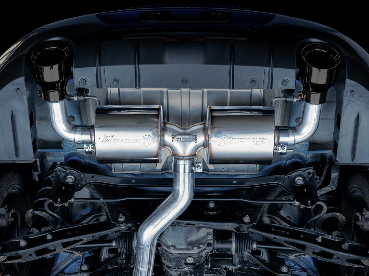 AWE Tuning Touring Edition Exhaust for Subaru BRZ / Toyota GR86 / Toyota 86 / Scion FR-S - Diamond Black Tips (3015-33486)
