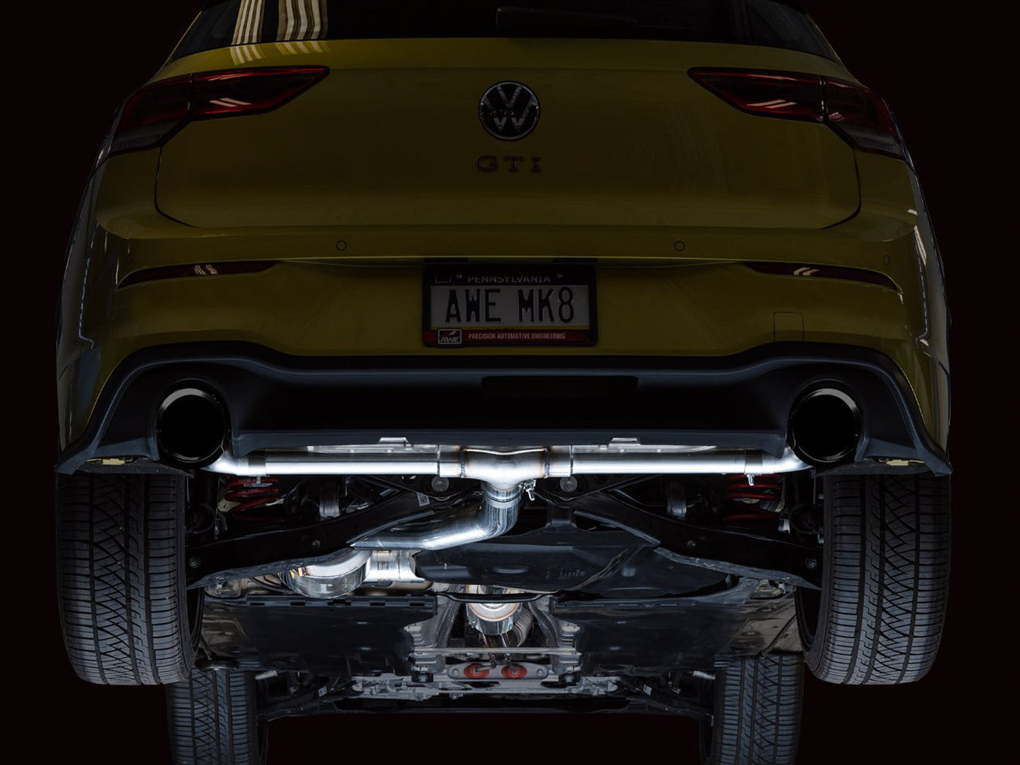 AWE Tuning Touring Edition Exhaust for VW MK8 GTI - Diamond Black Tips (3015-33658)