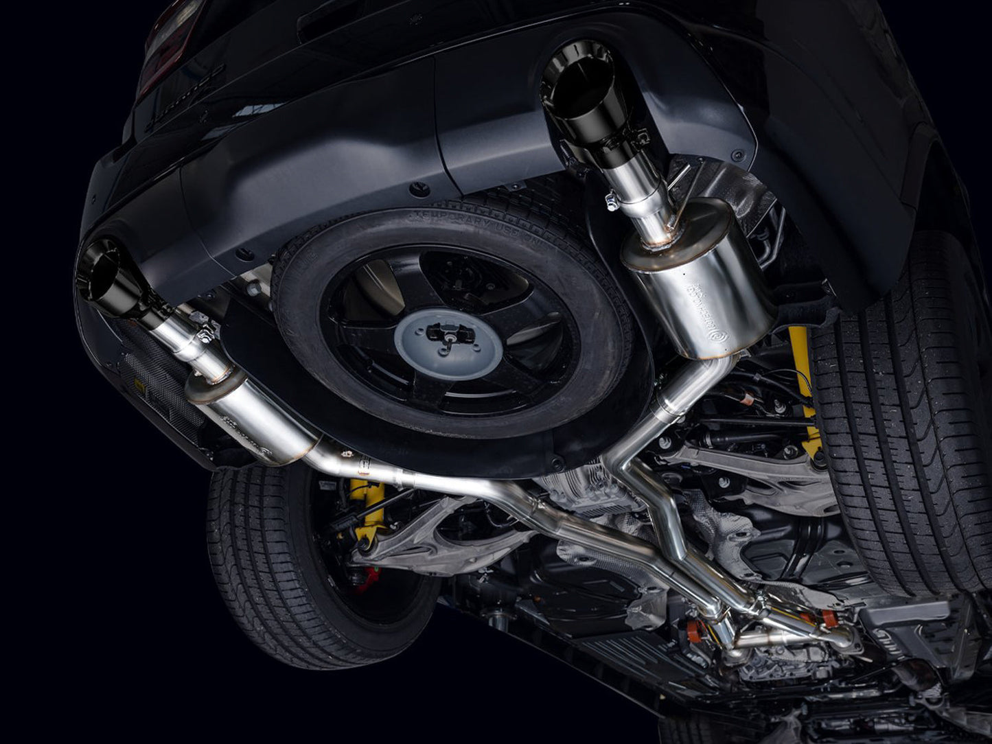 AWE Tuning Touring Edition Exhaust - Diamond Black Tips for 18-23 Dodge Durango SRT & Hellcat (3015-33952)
