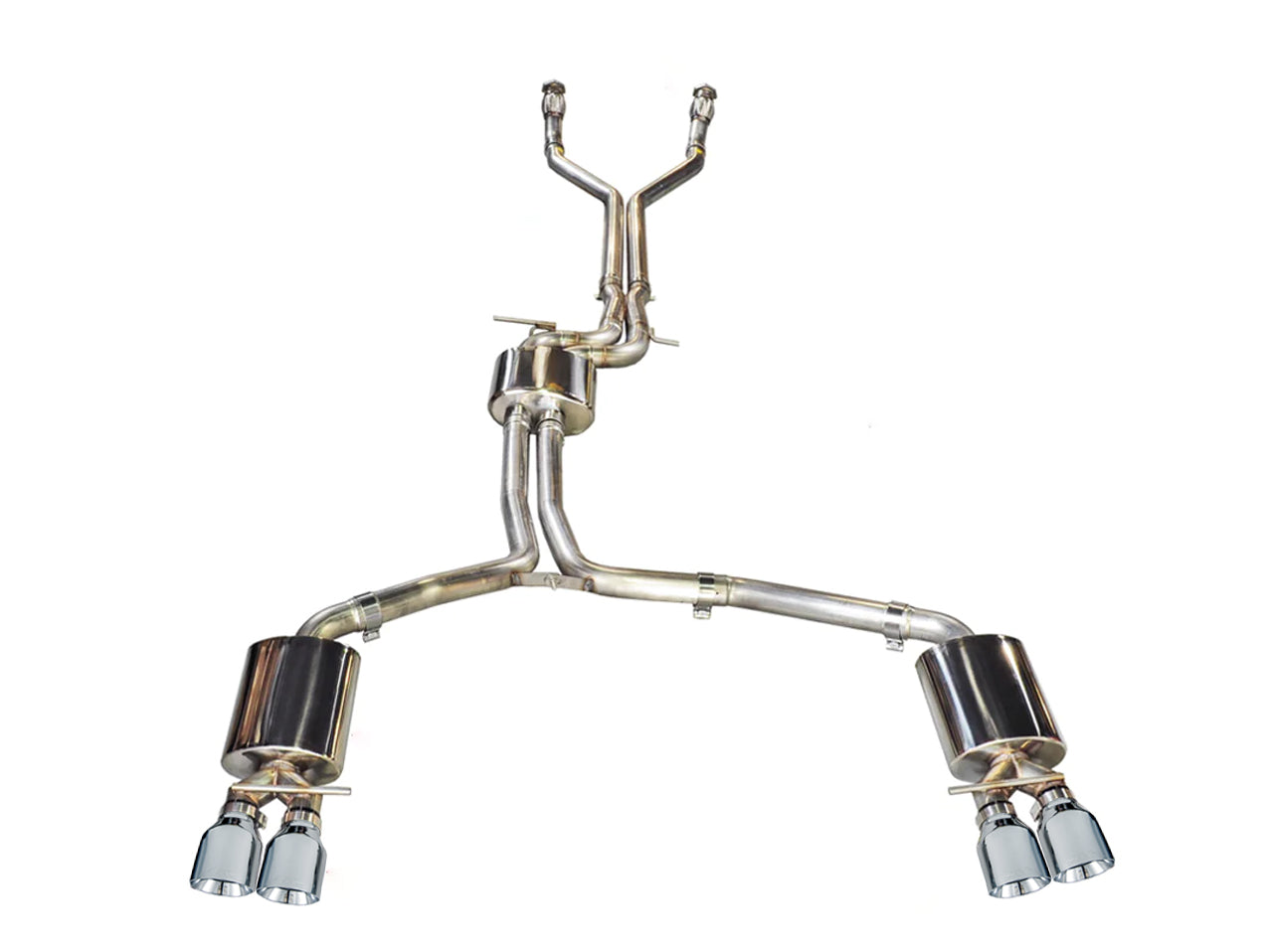 AWE Tuning Touring Edition Exhaust for Audi C7 S7 4.0T - Chrome Silver Tips (3015-42012)