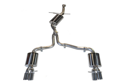 AWE Tuning Touring Edition Exhaust for B8 A5 2.0T - Quad Outlet, Chrome Silver Tips (3015-42022)
