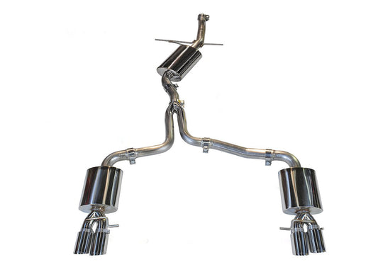 AWE Tuning Touring Edition Exhaust for B8 A5 2.0T - Quad Outlet, Chrome Silver Tips (3015-42022)