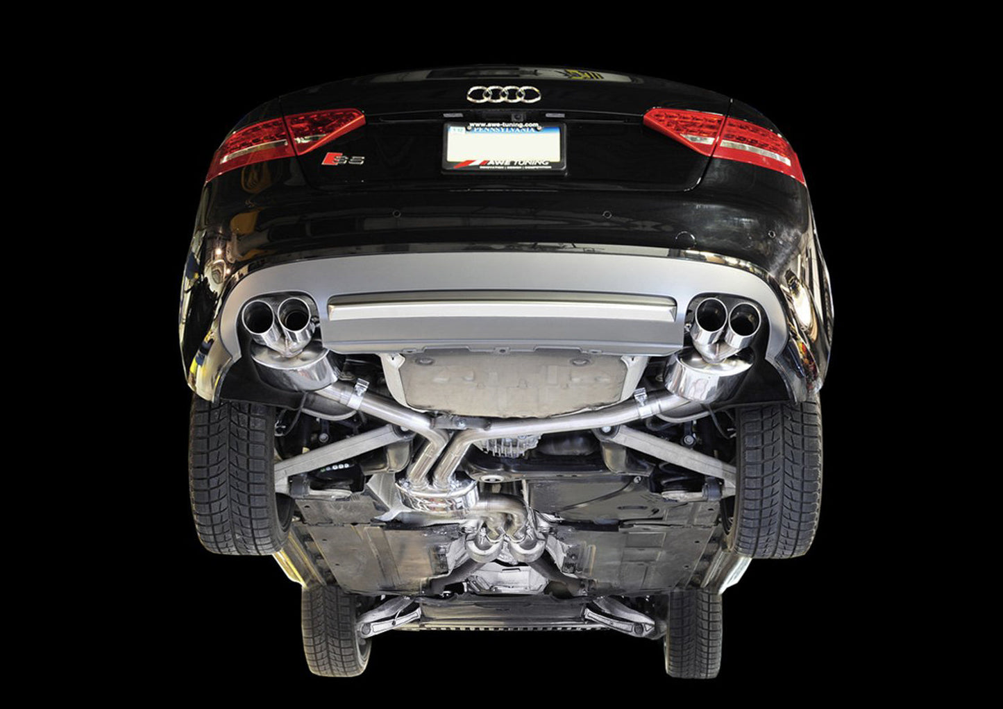 AWE Tuning Touring Edition Exhaust for Audi S5 3.0T - Chrome Silver Tips (90mm) (3015-42028)