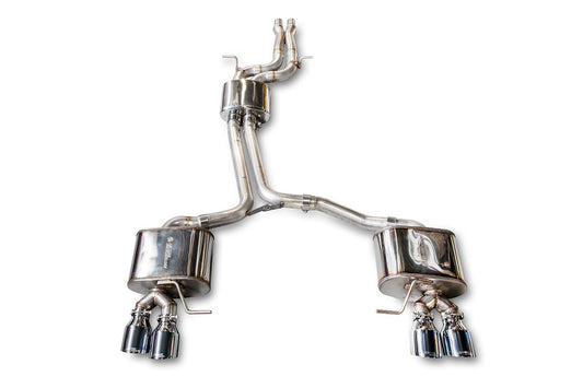 AWE Tuning Touring Edition Exhaust for 8R SQ5 - Quad Outlet, Chrome Silver Tips (3015-42052)