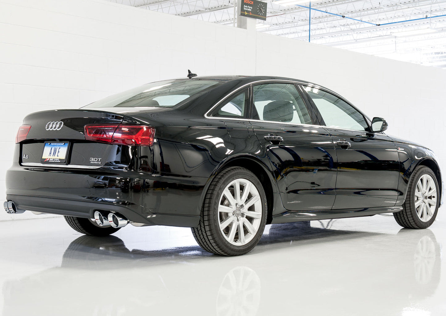 AWE Tuning Touring Edition Exhaust for Audi C7.5 A7 3.0T - Quad Outlet, Chrome Silver Tips (3015-42070)