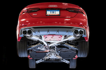 AWE Tuning Touring Edition Exhaust for Audi B9 S5 Coupe - Chrome Silver 102mm Tips (3015-42088)