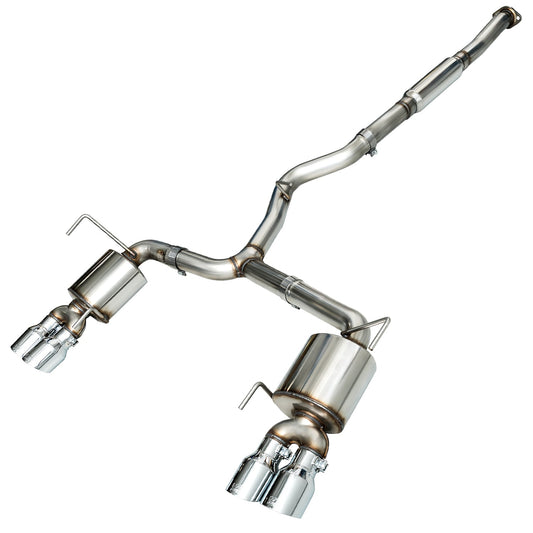 AWE Tuning Touring Edition Exhaust for 2015+ VA WRX Sedan - Chrome Silver Quad Tips (102mm) (3015-42098)