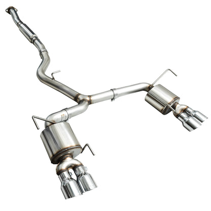 AWE Tuning Touring Edition Exhaust for 2015+ VA WRX Sedan - Chrome Silver Quad Tips (102mm) (3015-42098)