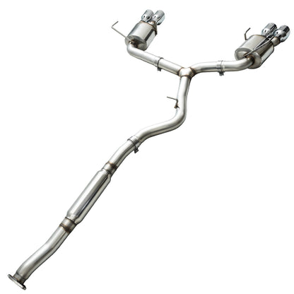 AWE Tuning Touring Edition Exhaust for 2015+ VA WRX Sedan - Chrome Silver Quad Tips (102mm) (3015-42098)
