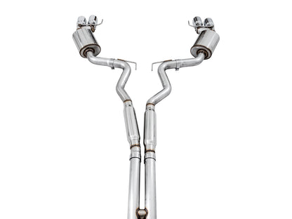 AWE Tuning Touring Edition Cat-back Exhaust for the 2018+ Mustang GT - Quad Chrome Silver Tips (3015-42102)