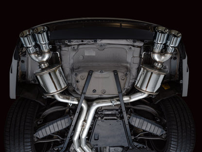 AWE Tuning Touring Edition Exhaust - Chrome Silver Tips for 19-23 Audi C8 S6/S7 (3015-42103)