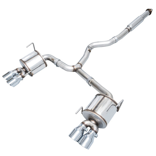 AWE Tuning Touring Edition Exhaust for VA STI / GV WRX / GV STI Sedan - Chrome Silver Quad Tips (102mm) (3015-42104)
