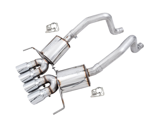 AWE Tuning Touring Edition Axleback Exhaust for C7 Corvette Stingray / Z51 / Grand Sport / Z06 / ZR1 - Chrome Silver Tips (includes AWE Tuning AFM valve simulators) (3015-42133)