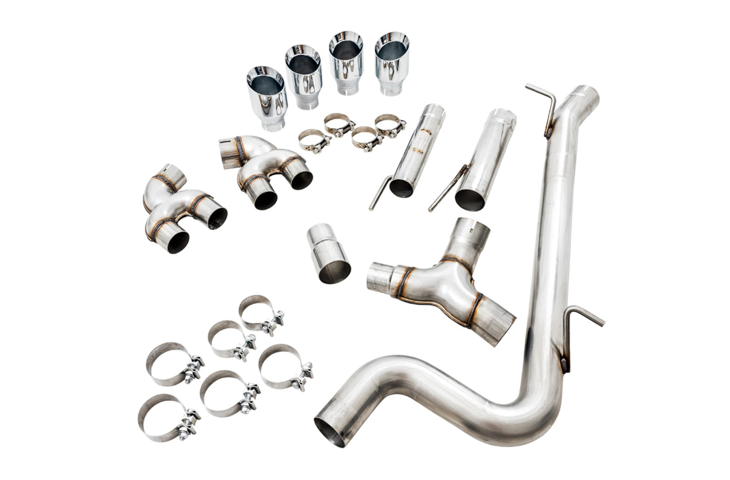 AWE Tuning Track Edition Exhaust for MK7 Golf R - Chrome Silver Tips, 102mm (3015-42134)
