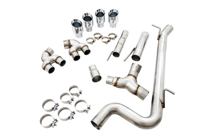 AWE Tuning Track Edition Exhaust for MK7 Golf R - Chrome Silver Tips, 102mm (3015-42134)