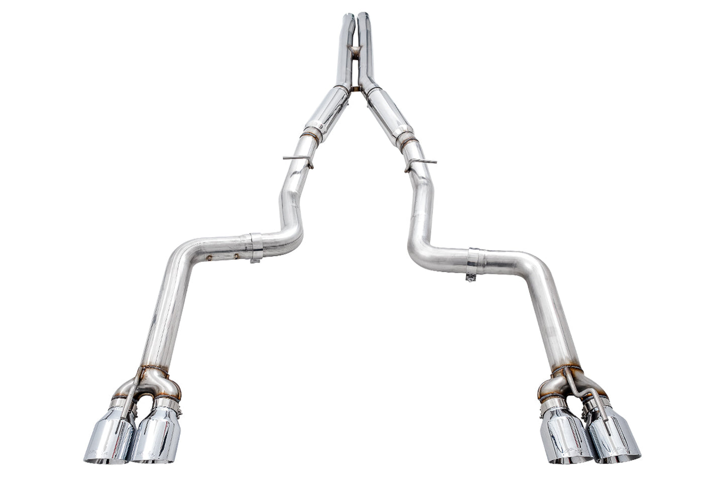 AWE Tuning Track Edition Exhaust for 17+ Challenger 5.7 - Chrome Silver Quad Tips (3015-42144)