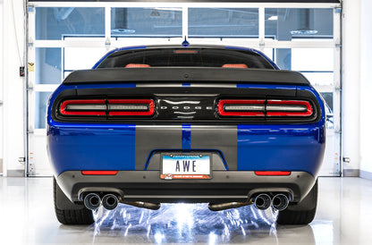 AWE Tuning Track Edition Exhaust for 17+ Challenger 5.7 - Chrome Silver Quad Tips (3015-42144)