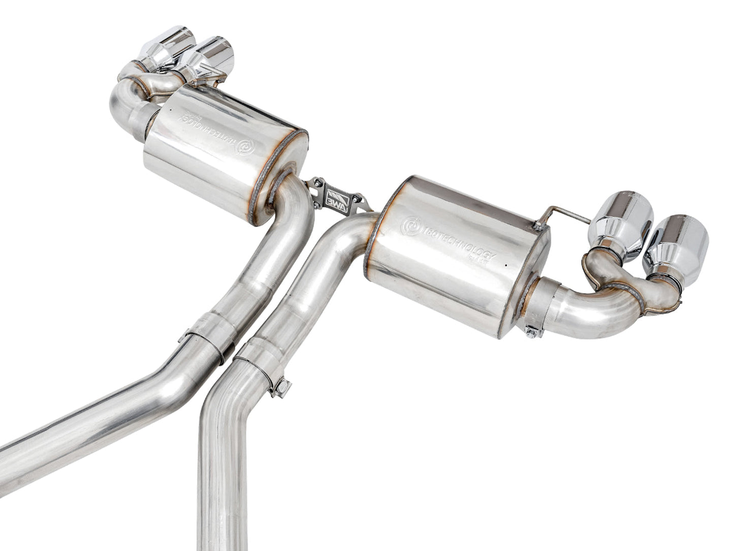 AWE Tuning Non-Resonated Touring Edition Exhaust for G2X M340i / M440i - Chrome Silver Tips (3015-42148)