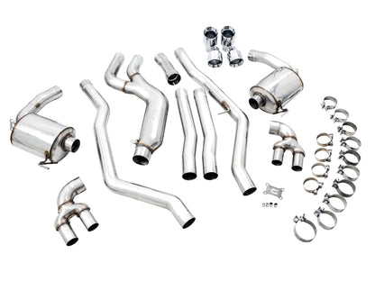 AWE Tuning Non-Resonated Touring Edition Exhaust for G2X M340i / M440i - Chrome Silver Tips (3015-42148)