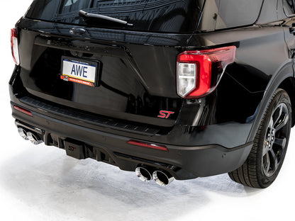 AWE Tuning 2020+ Ford Explorer ST Touring Edition Exhaust w/ Chrome Silver Tips (3015-42625)