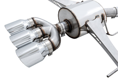 AWE Tuning Touring Edition Exhaust for FK8 Civic Type R (includes Front Pipe and DualPhase Mid Pipe) - Triple Chrome Silver Tips (3015-42666)