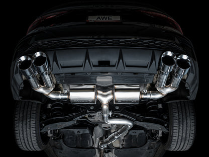 AWE Tuning Touring Edition Exhaust Chrome Silver Tips for 22-24 Audi 8Y S3 (3015-42897)