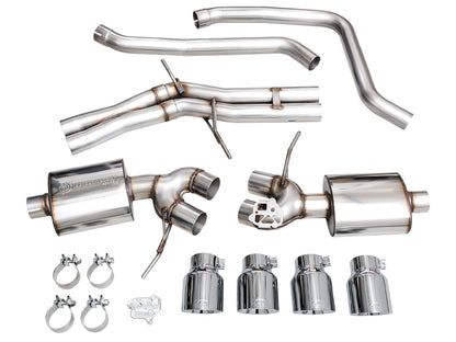 AWE Tuning Touring Edition Catback Exhaust w/ Chrome Silver Tips for 2022+ Porsche Macan 2.9TT (3015-42952)
