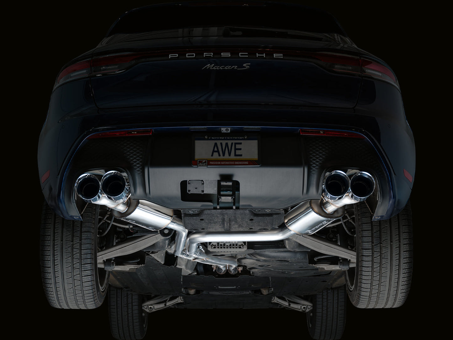 AWE Tuning Touring Edition Catback Exhaust w/ Chrome Silver Tips for 2022+ Porsche Macan 2.9TT (3015-42952)