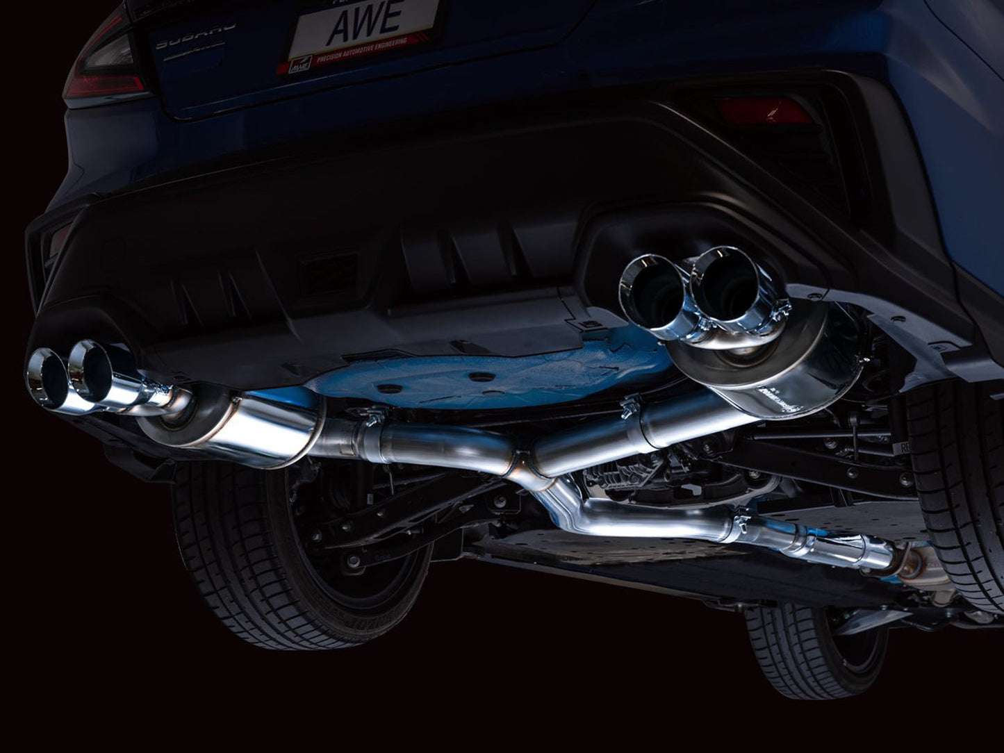 AWE Tuning Touring Edition Exhaust for VB Subaru WRX - Chrome Silver Tips (3015-42979)