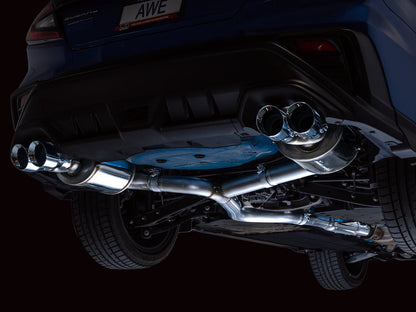 AWE Tuning Touring Edition Exhaust for VB Subaru WRX - Chrome Silver Tips (3015-42979)
