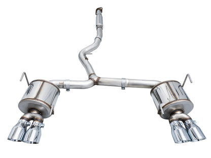 AWE Tuning Touring Edition Exhaust for VB Subaru WRX - Chrome Silver Tips (3015-42979)