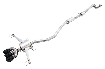 AWE Tuning Touring Edition Exhaust for FK8 Civic Type R (includes Front Pipe and DualPhase Mid Pipe) - Triple Diamond Black Tips (3015-43000)