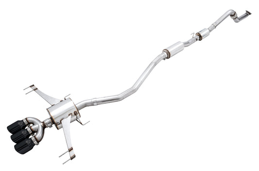 AWE Tuning Touring Edition Exhaust for FK8 Civic Type R (includes Front Pipe and DualPhase Mid Pipe) - Triple Diamond Black Tips (3015-43000)