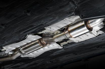 AWE Tuning Touring Edition Exhaust for FK8 Civic Type R (includes Front Pipe and DualPhase Mid Pipe) - Triple Diamond Black Tips (3015-43000)