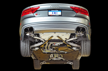 AWE Tuning Touring Edition Exhaust for Audi C7 S7 4.0T - Diamond Black Tips (3015-43014)